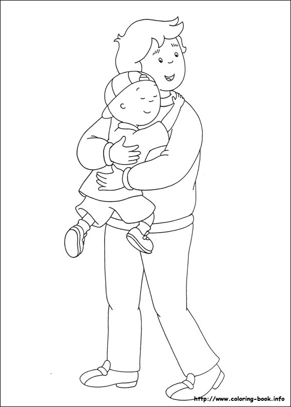 Plansa de colorat cu Caillou 80 79